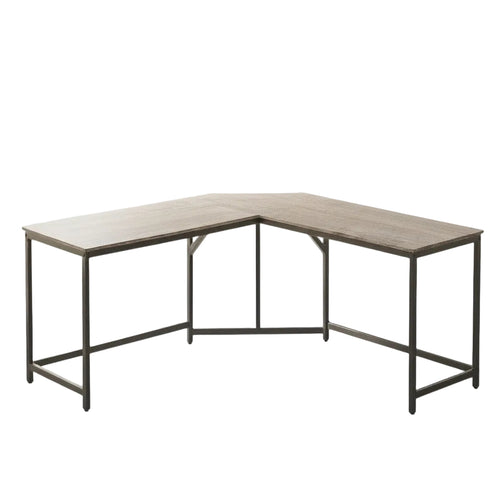 Ivoire Bureau d'Angle en L 149x149 cm - Station de Travail Gain d'Espace pour Home Office