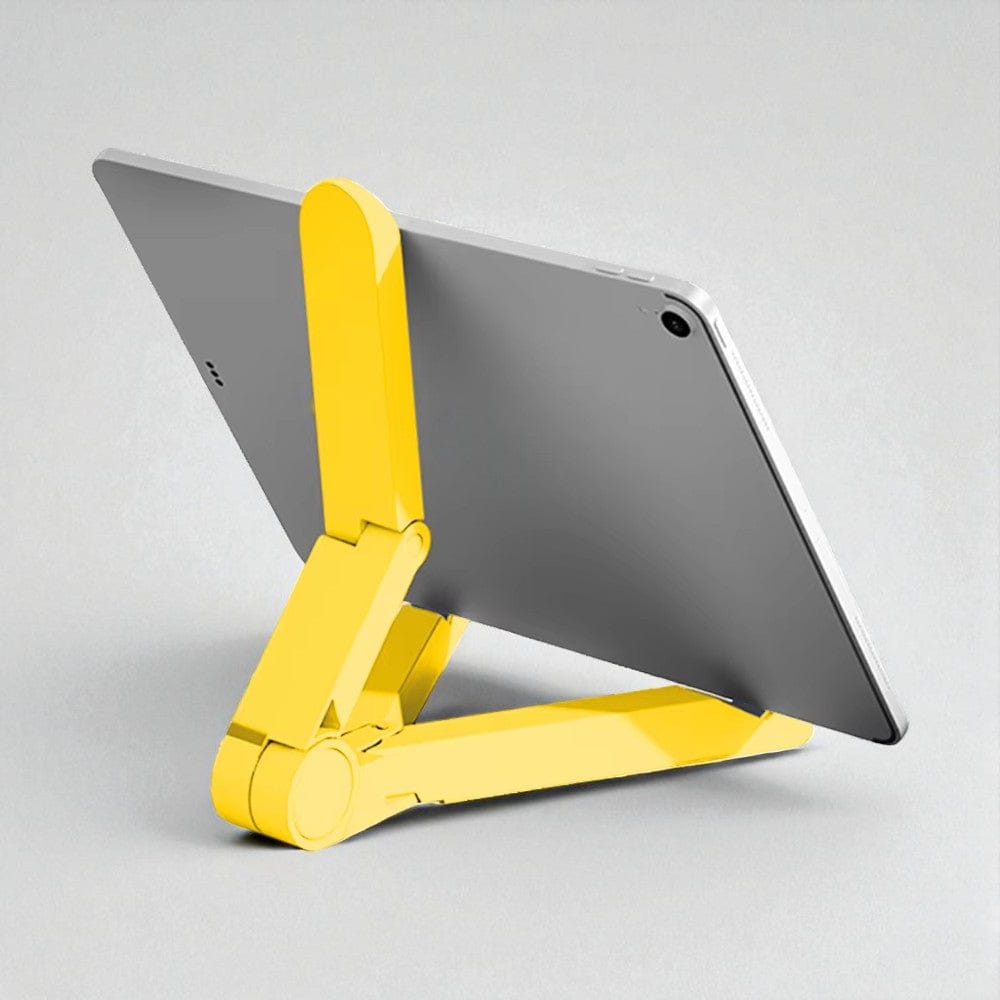 Jaune Support pour Tablette Pliable Ajustable 4-11 Pouces - Station de Travail Ergonomique