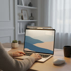 Lampe de Bureau LED à Fixation Écran - Éclairage Ergonomique Anti-Fatigue