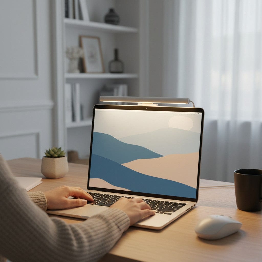 Lampe de Bureau LED à Fixation Écran - Éclairage Ergonomique Anti-Fatigue