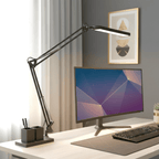 Lampe de Bureau LED Articulée avec Pince - Protection Oculaire et Éclairage Ajustable