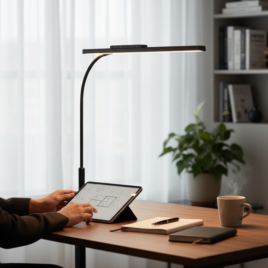 Lampe de Bureau LED avec Pince - Éclairage Ultra-Large pour Station de Travail