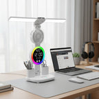 Lampe de Bureau LED Multifonction Avec Ventilateur et Horloge