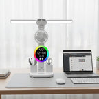 Lampe de Bureau LED Multifonction Avec Ventilateur et Horloge