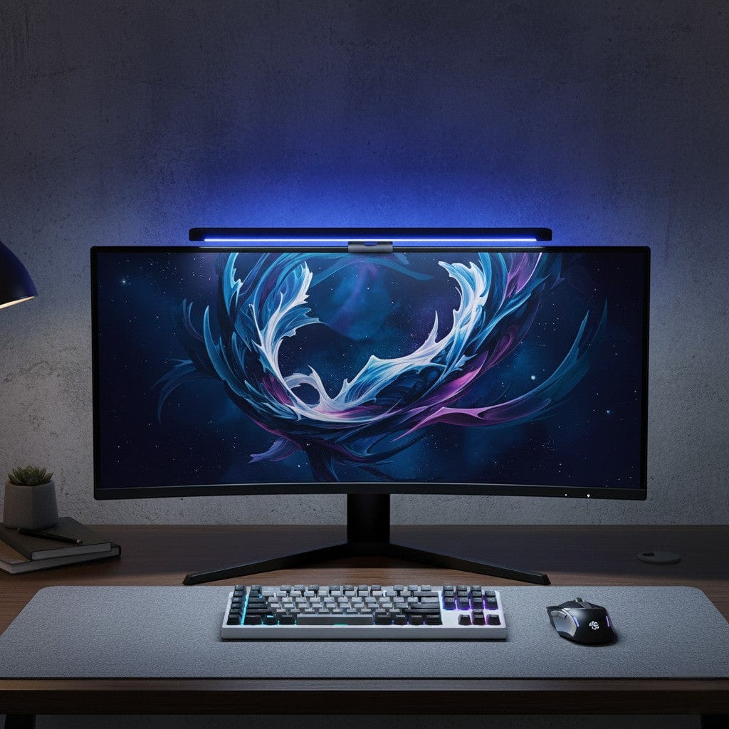 Lampe de Bureau LED Suspendue RGB pour Écran d'Ordinateur 40cm