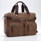 Marron / 15 pouces Sac Ordinateur Pour Homme Business - Sacoche Convertible 11-17 Pouces