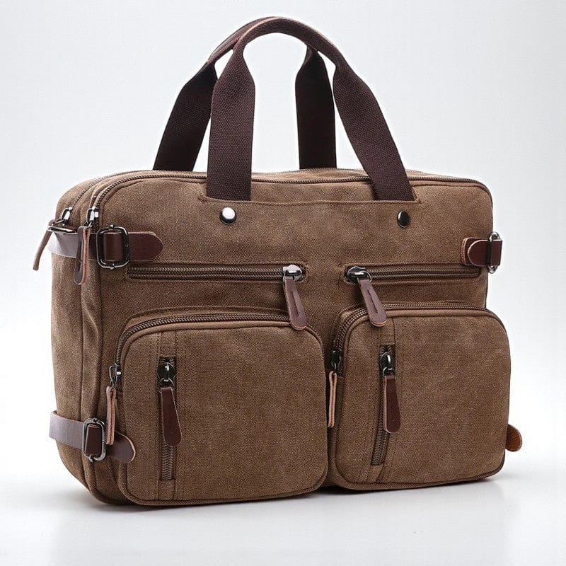 Marron / 15 pouces Sac Ordinateur Pour Homme Business - Sacoche Convertible 11-17 Pouces