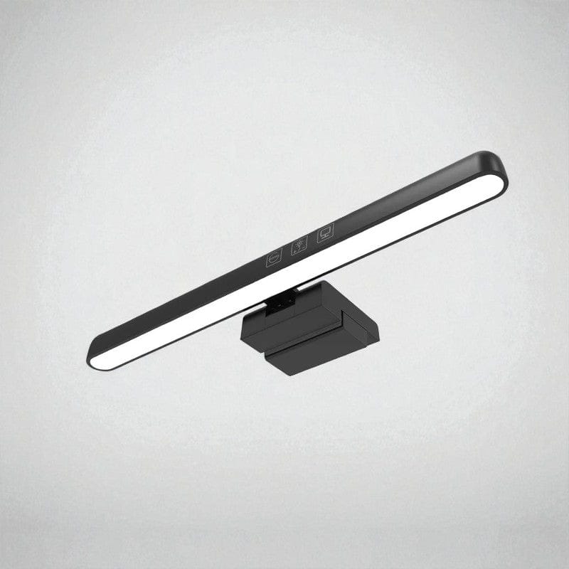 Noir - 25cm Lampe de Bureau LED à Fixation Écran - Éclairage Ergonomique Anti-Fatigue