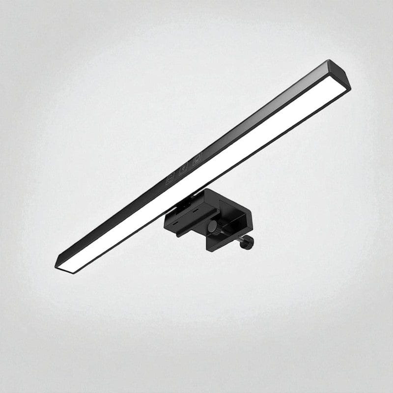 Noir - 33cm Lampe de Bureau LED à Fixation Écran - Éclairage Ergonomique Anti-Fatigue