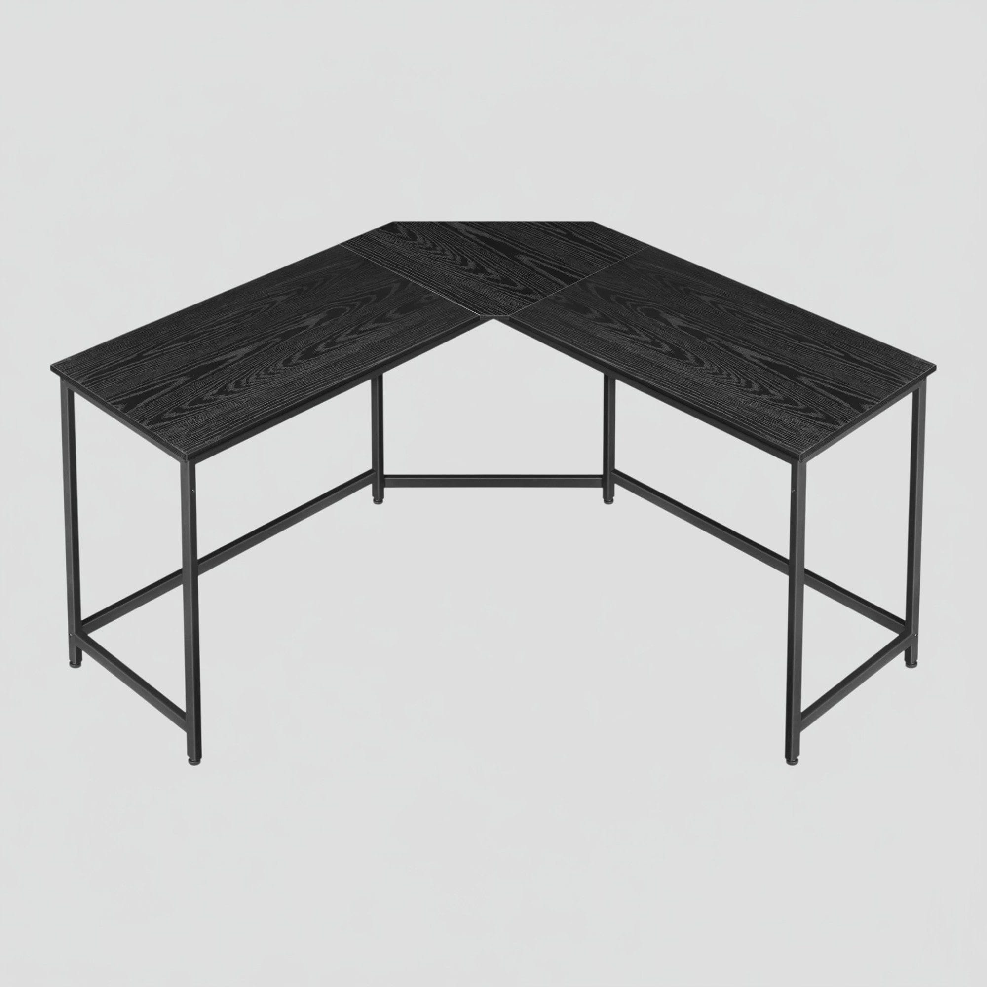 Noir Bureau d'Angle en L 149x149 cm - Station de Travail Gain d'Espace pour Home Office