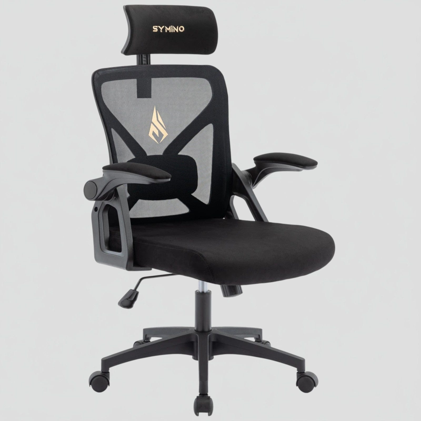 Noir Chaise Ergonomique de Bureau avec Appui-Tête Réglable et Support Lombaire - Dossier Mesh Respirant