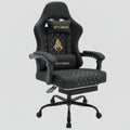 Noir Chaise Gaming Ergonomique avec Repose-Pieds - Style Racing Professionnel