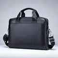 Noir Sacoche Ordinateur Pour Homme en Cuir Pour PC Portable 11"-15" - Sac Business Elégant