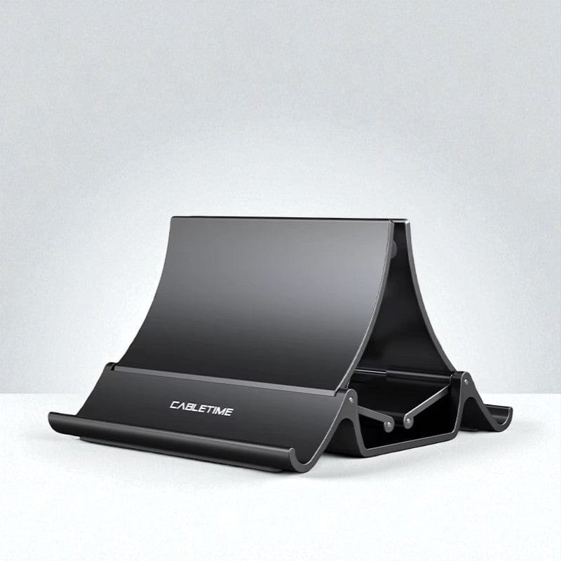 Noir Support Ordinateur Portable Vertical Auto-Ajustable - Dissipation Thermique Optimisée