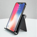 Noir Support Téléphone Pliable & Réglable - Idéal Bureau & Maison