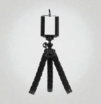Noir Trépied Téléphone Flexible Mini Octopus - Support Smartphone Universel avec Télécommande Bluetooth
