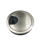 Obturateur passe câbles Aura Core argent brossé, alliage de zinc premium pour l'optimisation des flux.
