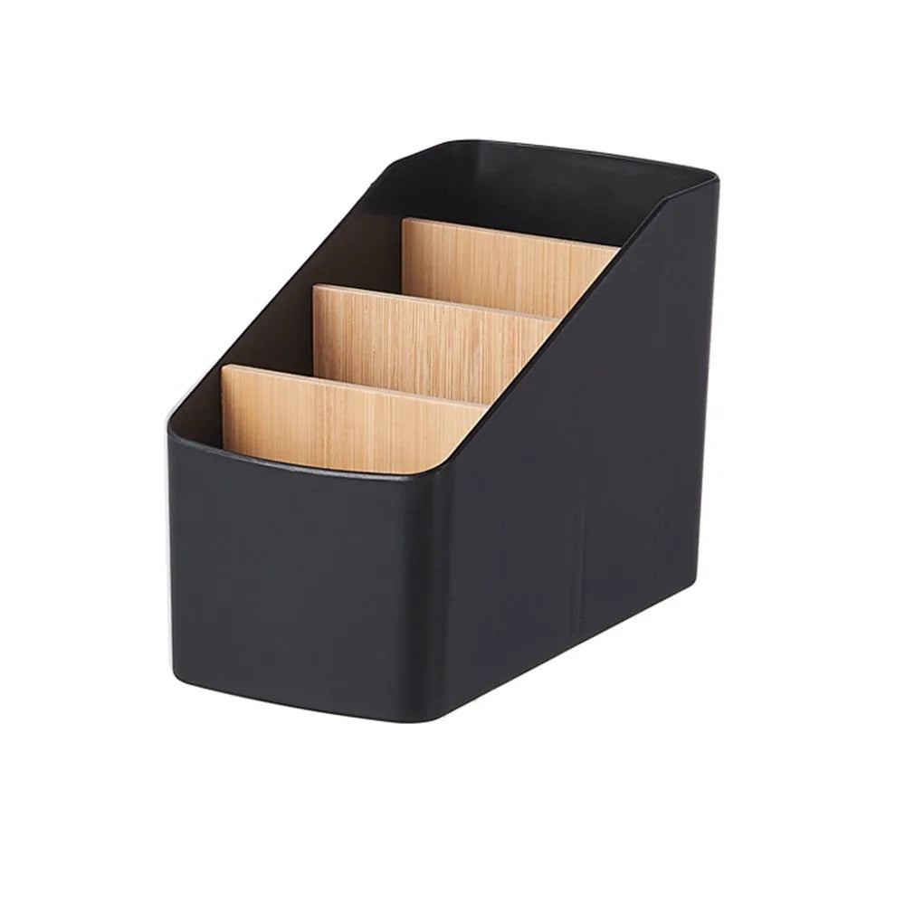 Organisateur de bureau SKALA noir mat à compartiments pour fournitures.