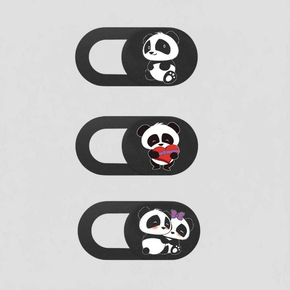 Panda 7 Cache Webcam Ultra-Fin Motif Panda pour Ordinateurs et Smartphones