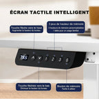 Panneau de contrôle intelligent avec écran LED tactile et 3 boutons de mémoire pour réglage de hauteur du bureau.