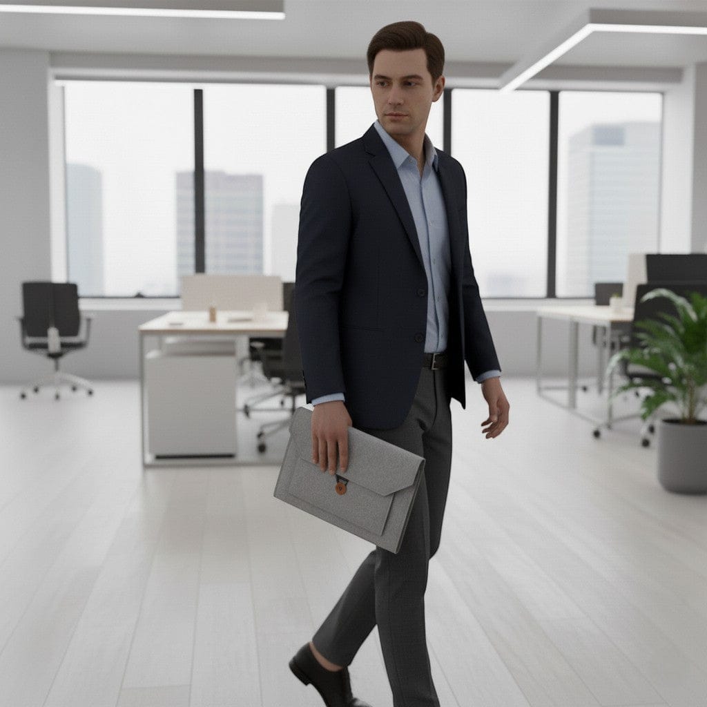 Pochette Ordinateur En Feutre Ultra-fine Multi-poches 11 à 15 Pouces