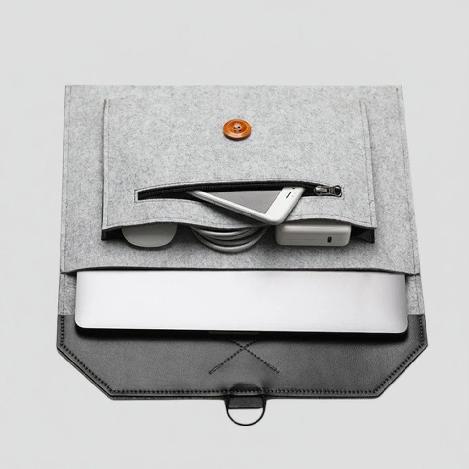 Pochette Ordinateur En Feutre Ultra-fine Multi-poches 11 à 15 Pouces