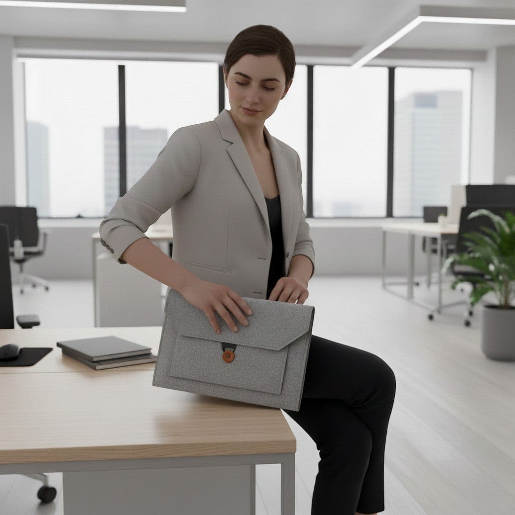 Pochette Ordinateur En Feutre Ultra-fine Multi-poches 11 à 15 Pouces