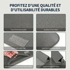 Zoom sur les finitions et la doublure de la pochette ordinateur Ergo Stand