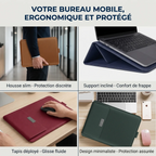 Les 4 fonctionnalités de la pochette ordinateur Ergo Stand pour le bureau mobile