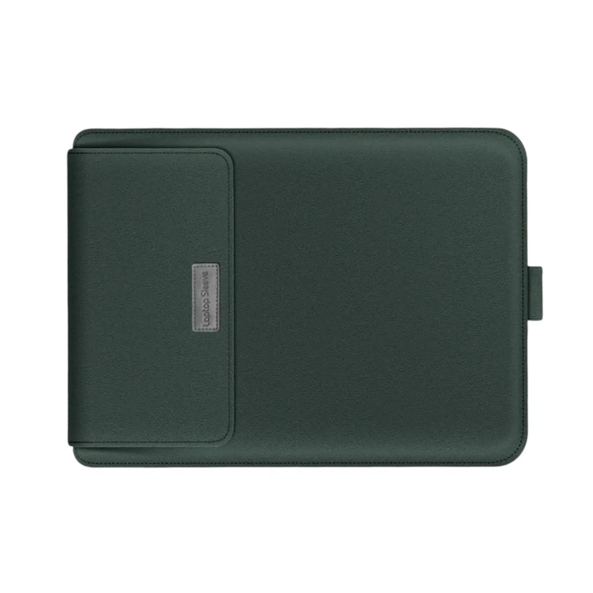 Pochette ordinateur Ergo Stand vert sapin vue de face à plat