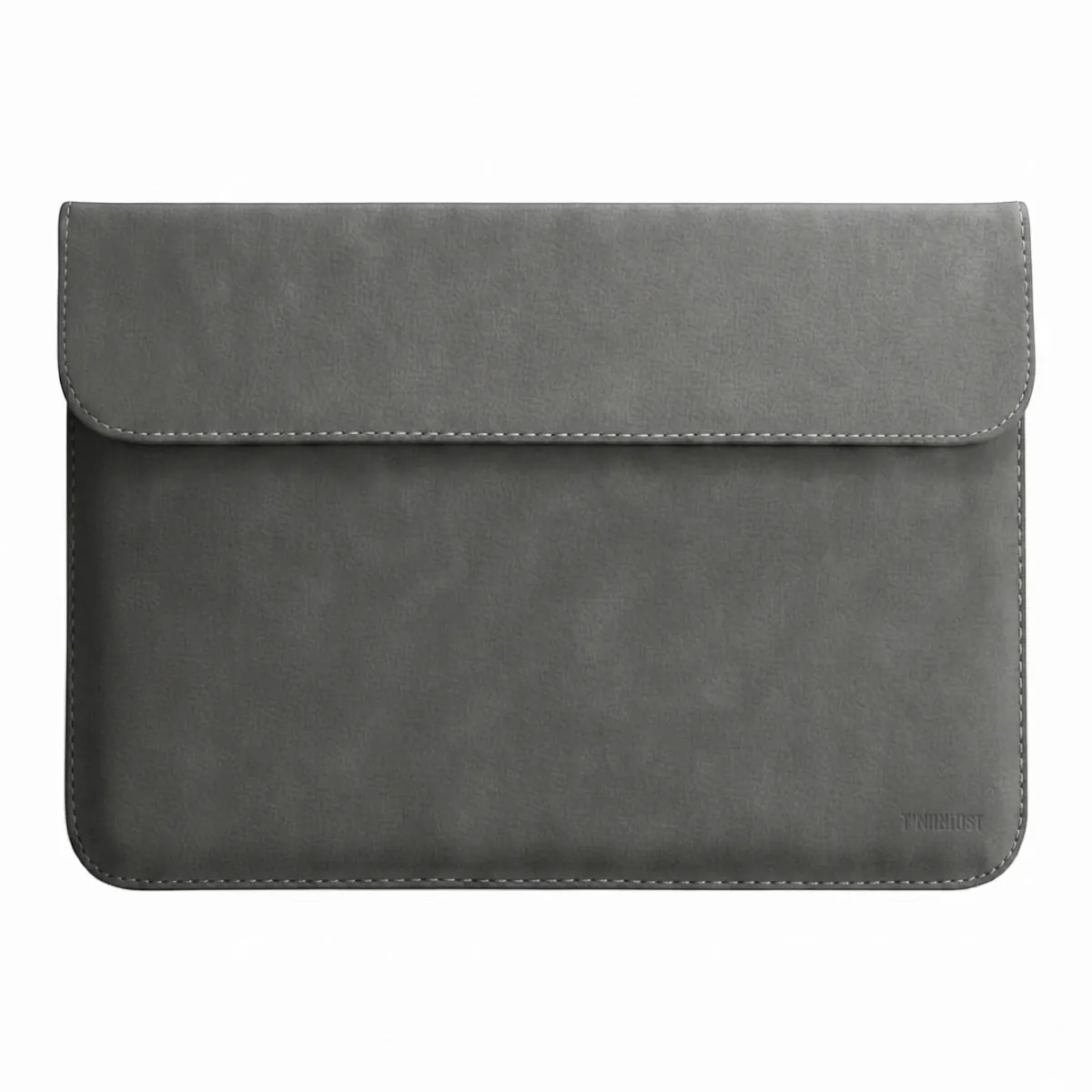 Pochette ordinateur ErgoSlim en gris foncé vue de face sur fond blanc