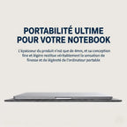 Profil ultra-fin de 4mm de la pochette ordinateur ErgoSlim avec un MacBook