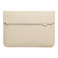 Pochette ordinateur Kallan couleur beige vue de face à plat sur fond blanc