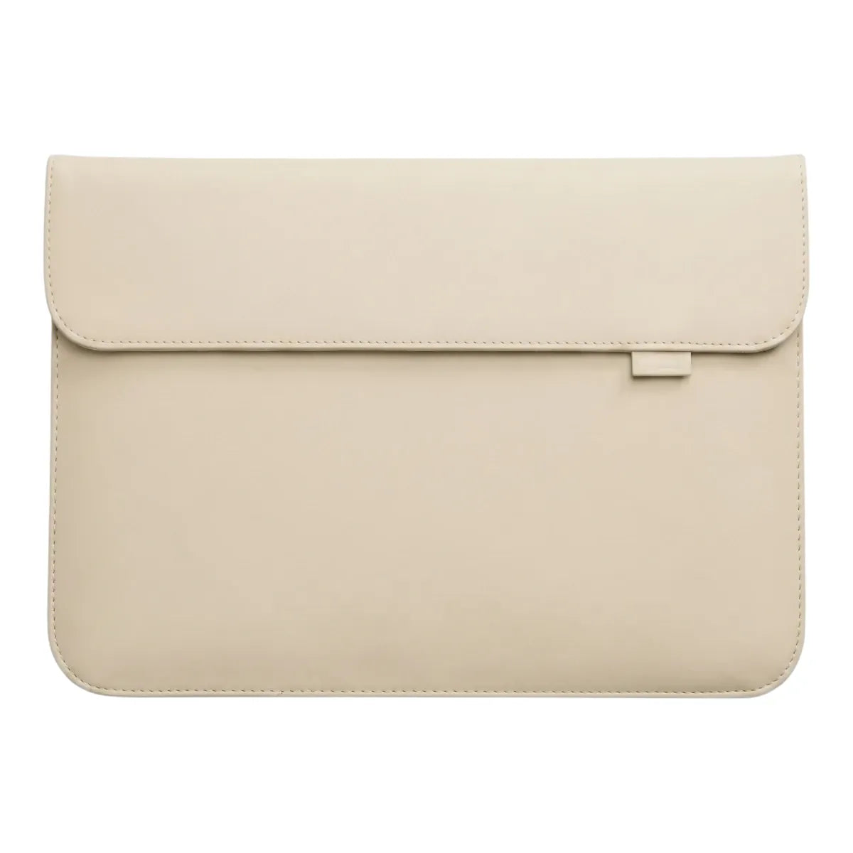 Pochette ordinateur Kallan couleur beige vue de face à plat sur fond blanc