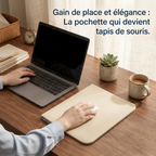 Pochette fine ordinateur Kallan convertie en tapis de souris ergonomique