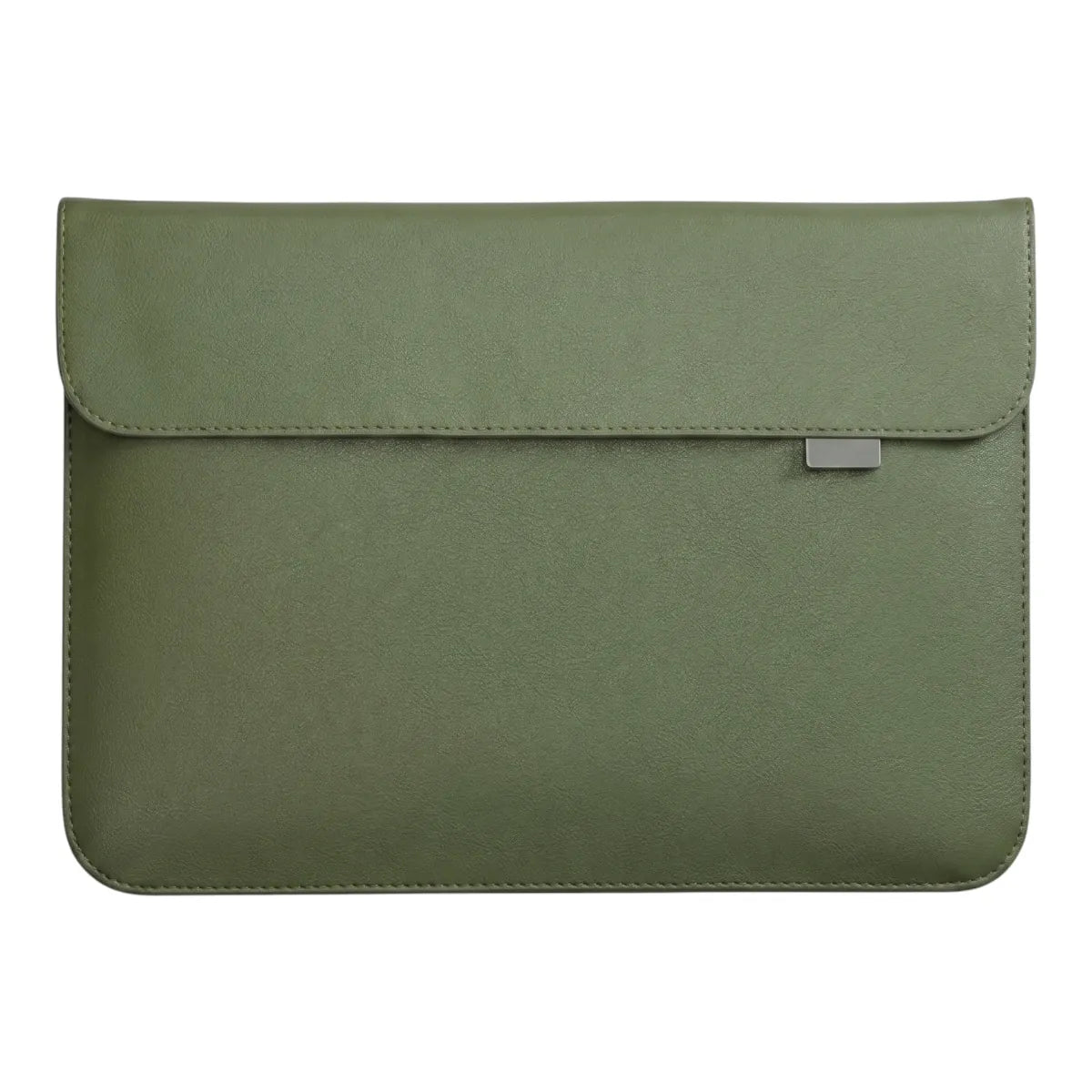 Pochette ordinateur Kallan de couleur vert olive face supérieure symétrique