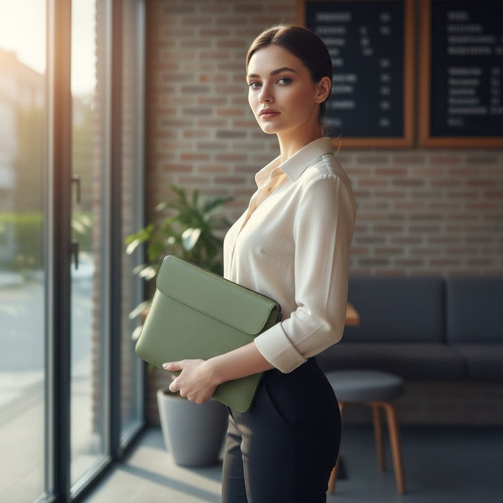 Pochette Ordinateur Magnétique Premium Cuir PU 13-16 Pouces