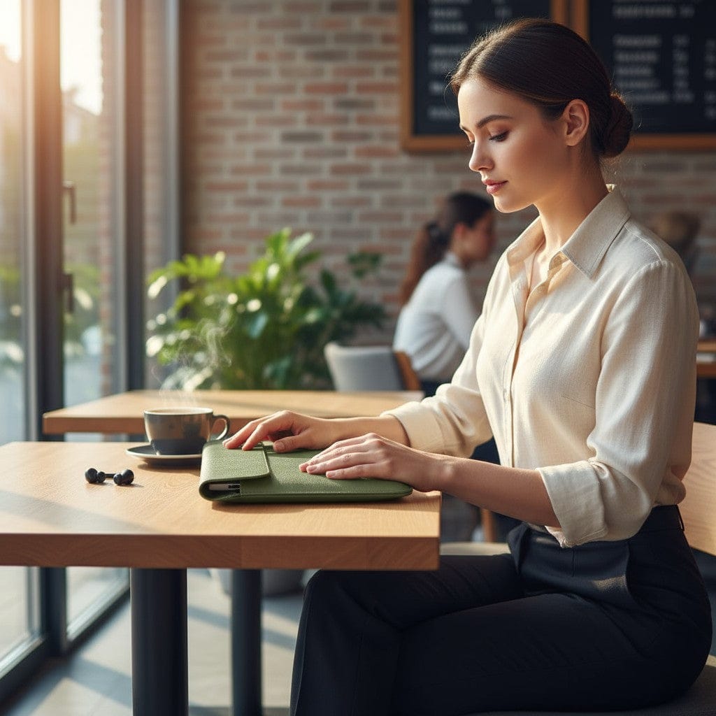 Pochette Ordinateur Magnétique Premium Cuir PU 13-16 Pouces