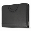 Porte-documents A4 en cuir noir ArcaFolio fermé vue studio fond blanc