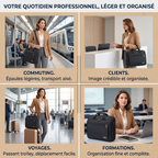 Les 4 usages du porte-documents FlexoMax au quotidien, la sacoche ordinateur femme parfaite pour le commuting.