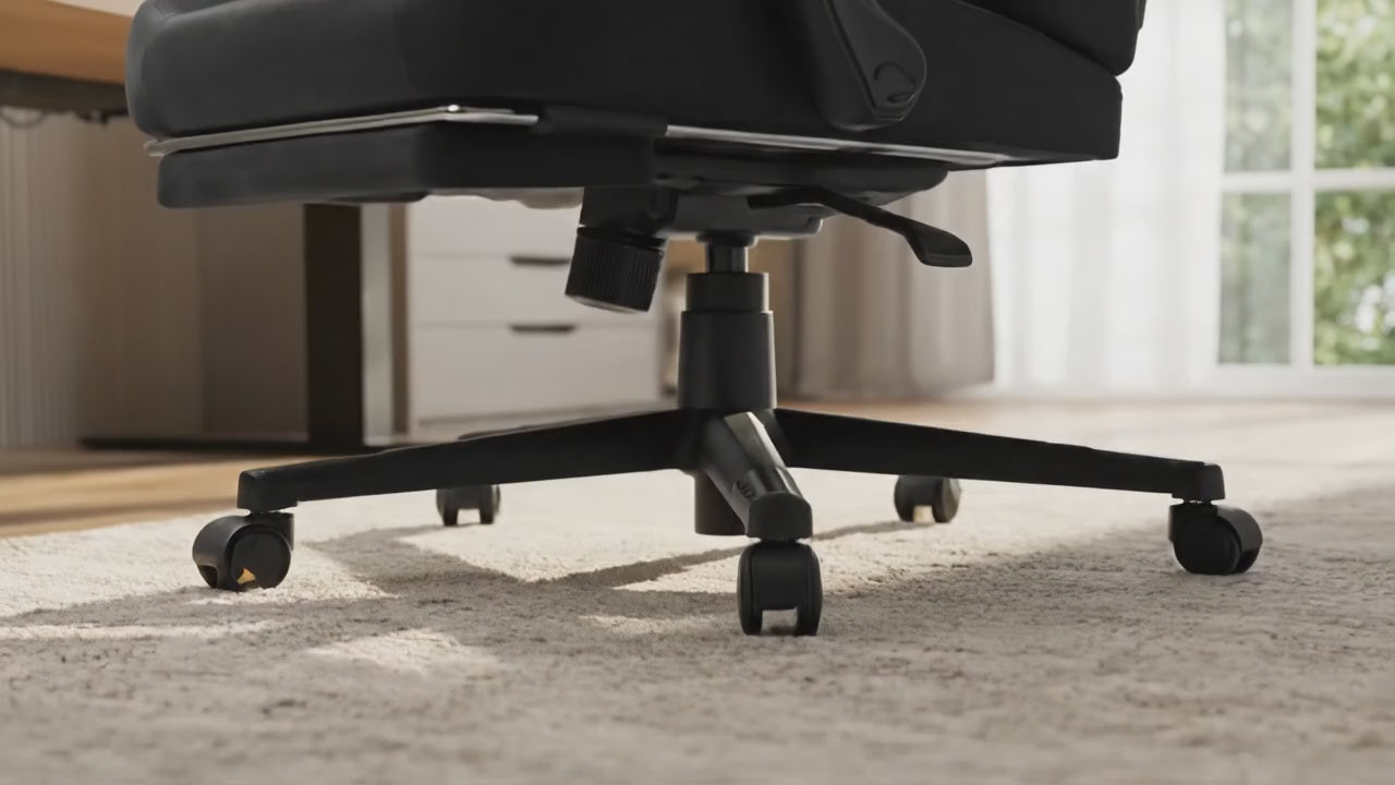 Présentation chaise ergonomique de bureau GTPlayer en tissu avec repose-pieds