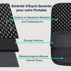 Schéma technique de la protection antichoc ordinateur de la housse macbook Diamant en 3 couches.