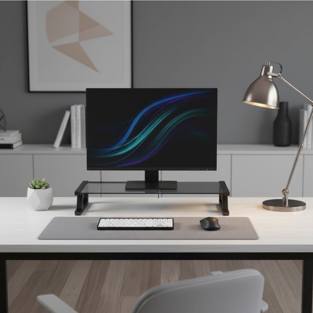 Réhausseur d'Écran avec Hub USB 4 Ports - Support Écran Ordinateur Ergonomique