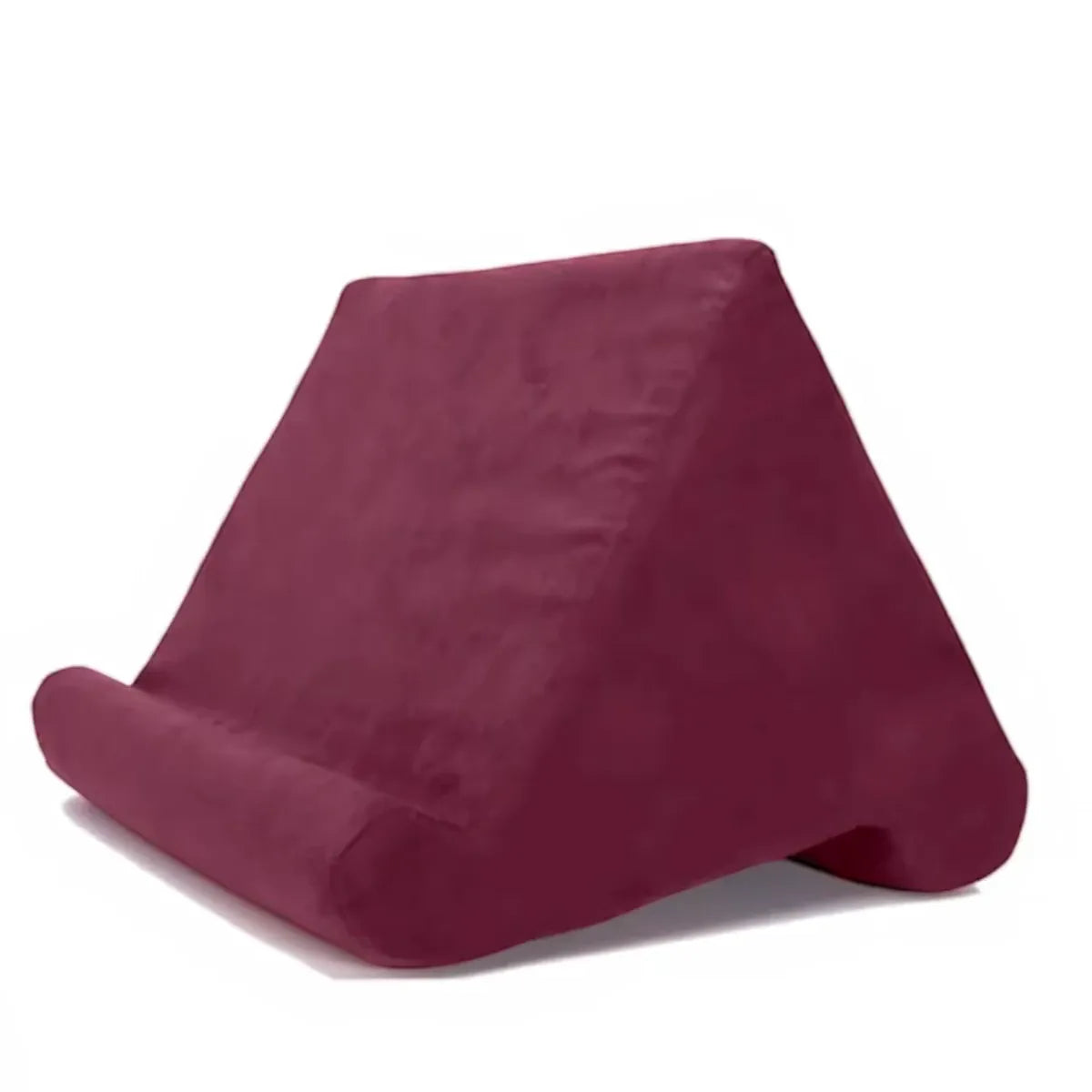 Rehausseur tablette ErgoNest couleur rouge bordeaux, socle pour tablette tactile assurant une stabilité d'ancrage optimale.