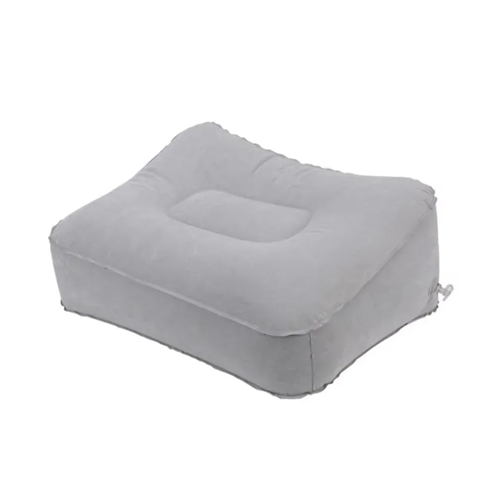 Repose-pieds ergonomique Aero Step gonflable et transportable en polymère Soft-Touch gris.