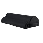 Repose-pieds ergonomique CloudBase en mousse ErgoFoam noire, design semi-cylindre actif pour l'amélioration de la posture et de la circulation au bureau.