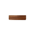 Vue de face sur fond blanc du repose poignet clavier SilvaAlign Pro en bois de noyer massif, modèle compact de 30 cm pour claviers 60% et alignement neutre.
