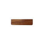 Vue de face sur fond blanc du repose poignet clavier SilvaAlign Pro en bois de noyer massif, modèle compact de 30 cm pour claviers 60% et alignement neutre.
