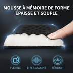 Gros plan sur la mousse à mémoire de forme haute densité et souple du repose poignet clavier / souris MorphoRest.