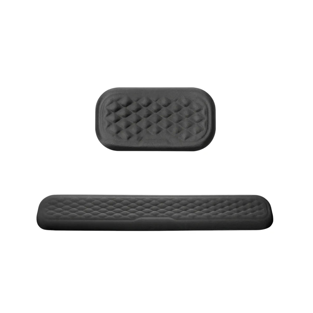 Présentation sur fond blanc du repose poignet clavier et souris MorphoRest taille standard pour un alignement neutre du poignet.